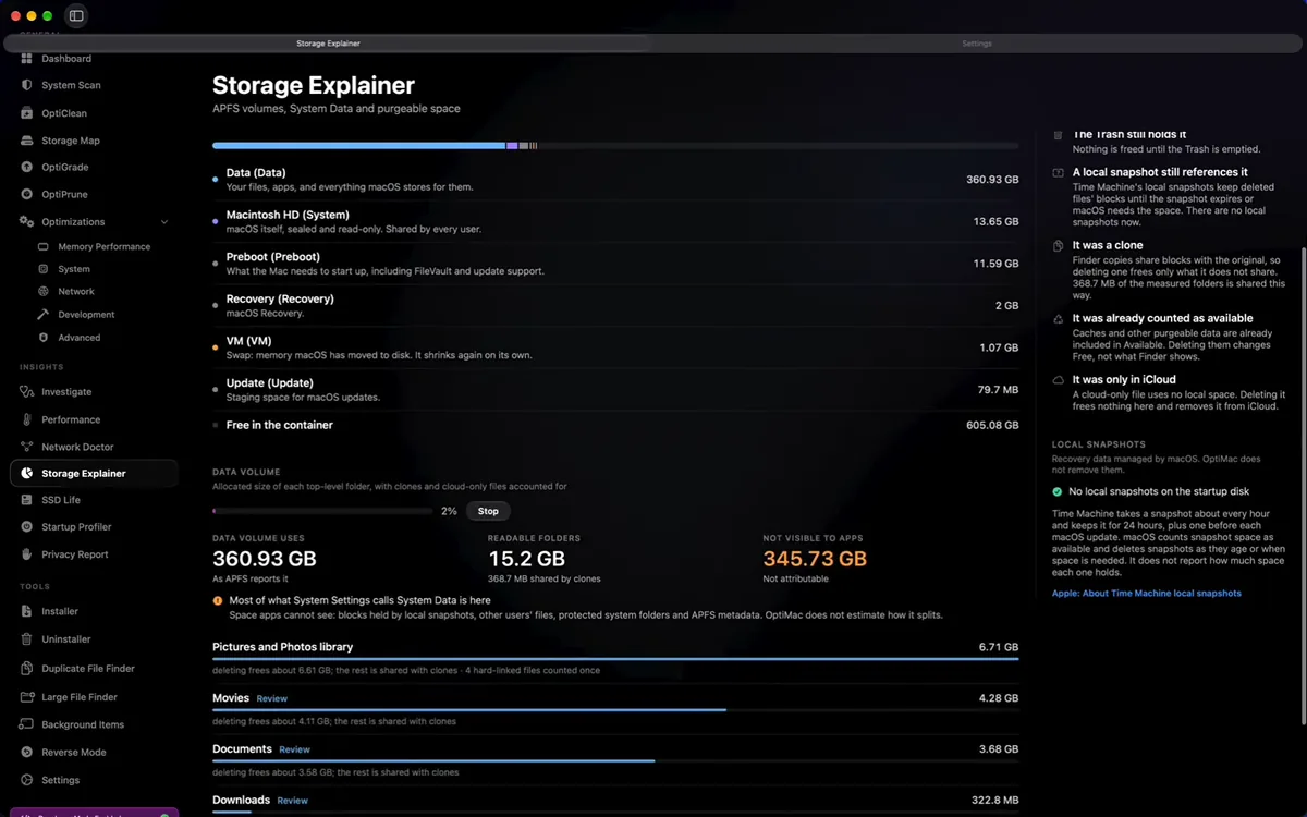 OptiMac: Storage Explainer