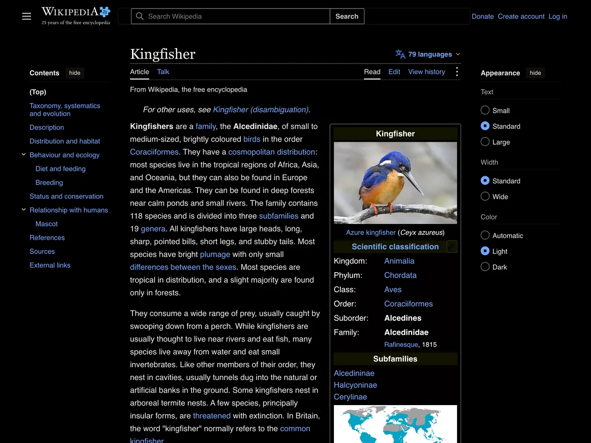 The same article with OptiDark on